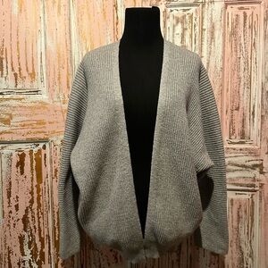 Forever 21 Light Gray Open-Front Cardigan
